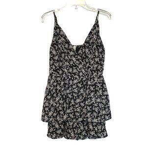 ePretty Chicago Black‎ & White Sleeveless V-Neck Romper Women's Size Medium